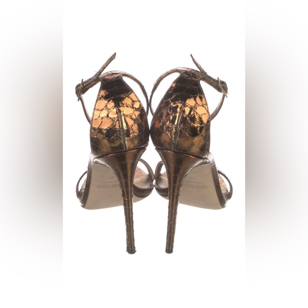 Paris Texas Bronze Snakeprint Heels Sz. 9 - Picture 3 of 6